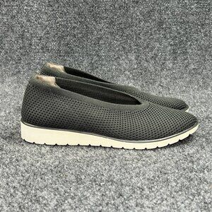 Eileen Fisher Heaven Stretch Knit Wedge Ballet Flats Women's 6 Grey Slip On Shoe